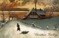 Rural Christmas Scenic at Dusk Rural Christmas Scenic at Dusk