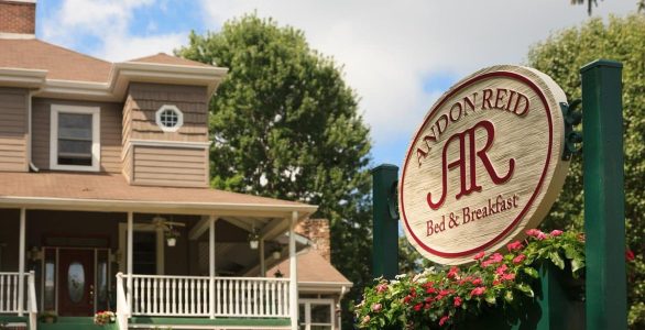 Signage at Luxury Asheville Area NC Bed and Breakfast Exterior and Signage at Waynesville NC Inn Sold by The B&B Team